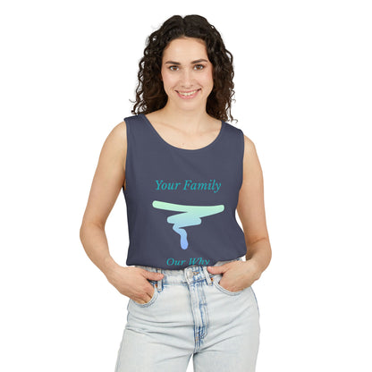 Tank Top — "Your Family Our Why" Inspirational Graphic Tank