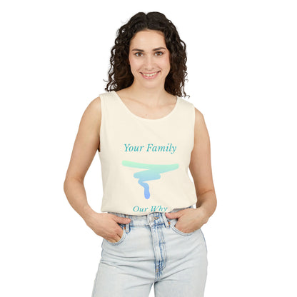 Tank Top — "Your Family Our Why" Inspirational Graphic Tank